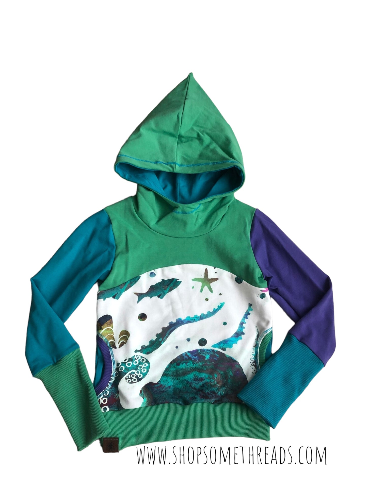 Organic Octopus hoodie size 3-6 years