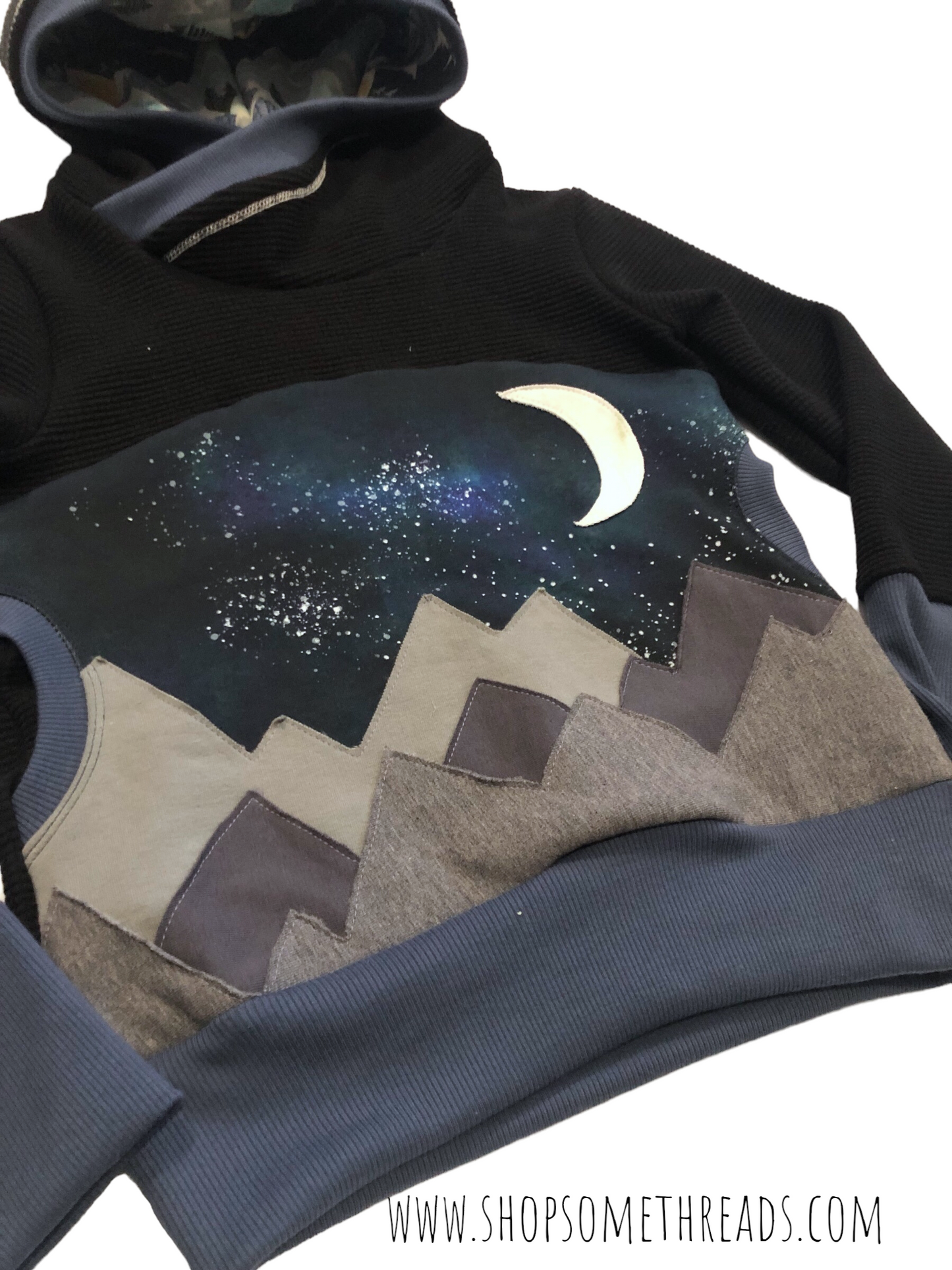 Moonlight mountains hoodie - 3-6 years