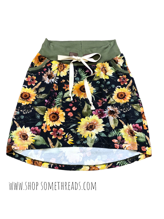 Women’s Everyday Skirt - Organic Sunflowers
