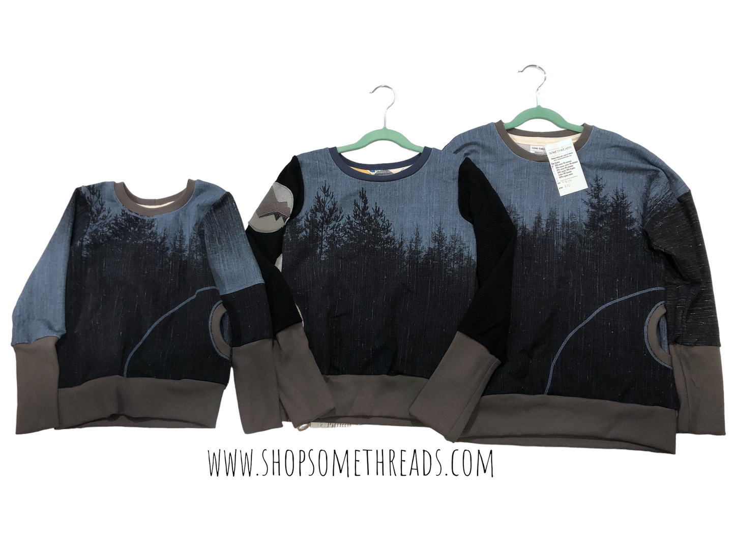 Midnight Trees sweaters - Grow-With-Me Sizes