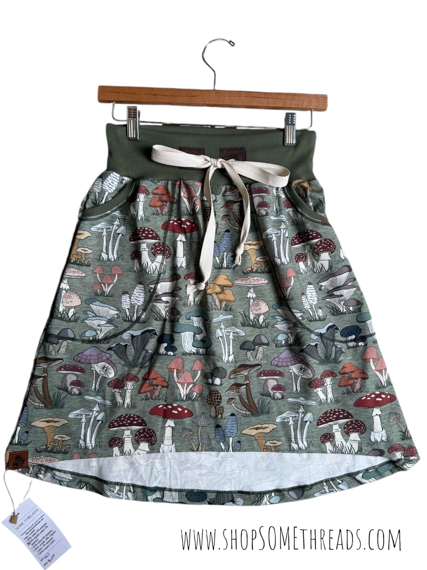 Women’s Everyday Skirt - Organic Mushrooms (sage)