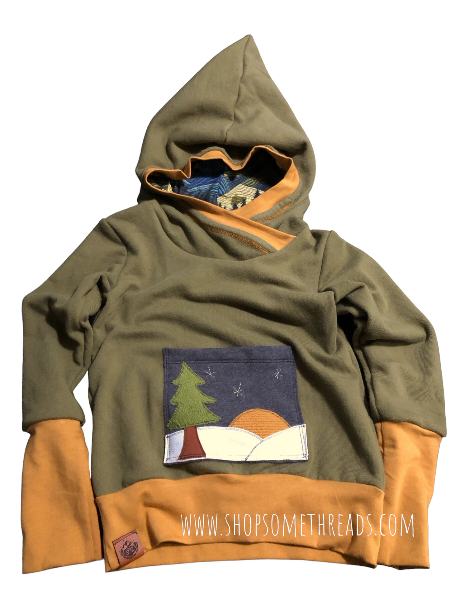 Organic winter pocket pixie hoodie - 3-6 years